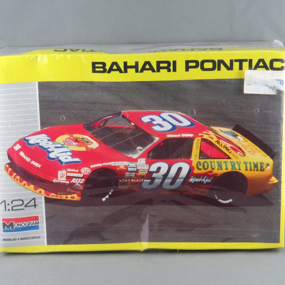 Vintage Nascar Model - Bahari Pontiac by Monogram - 1/24 Scale New in Box